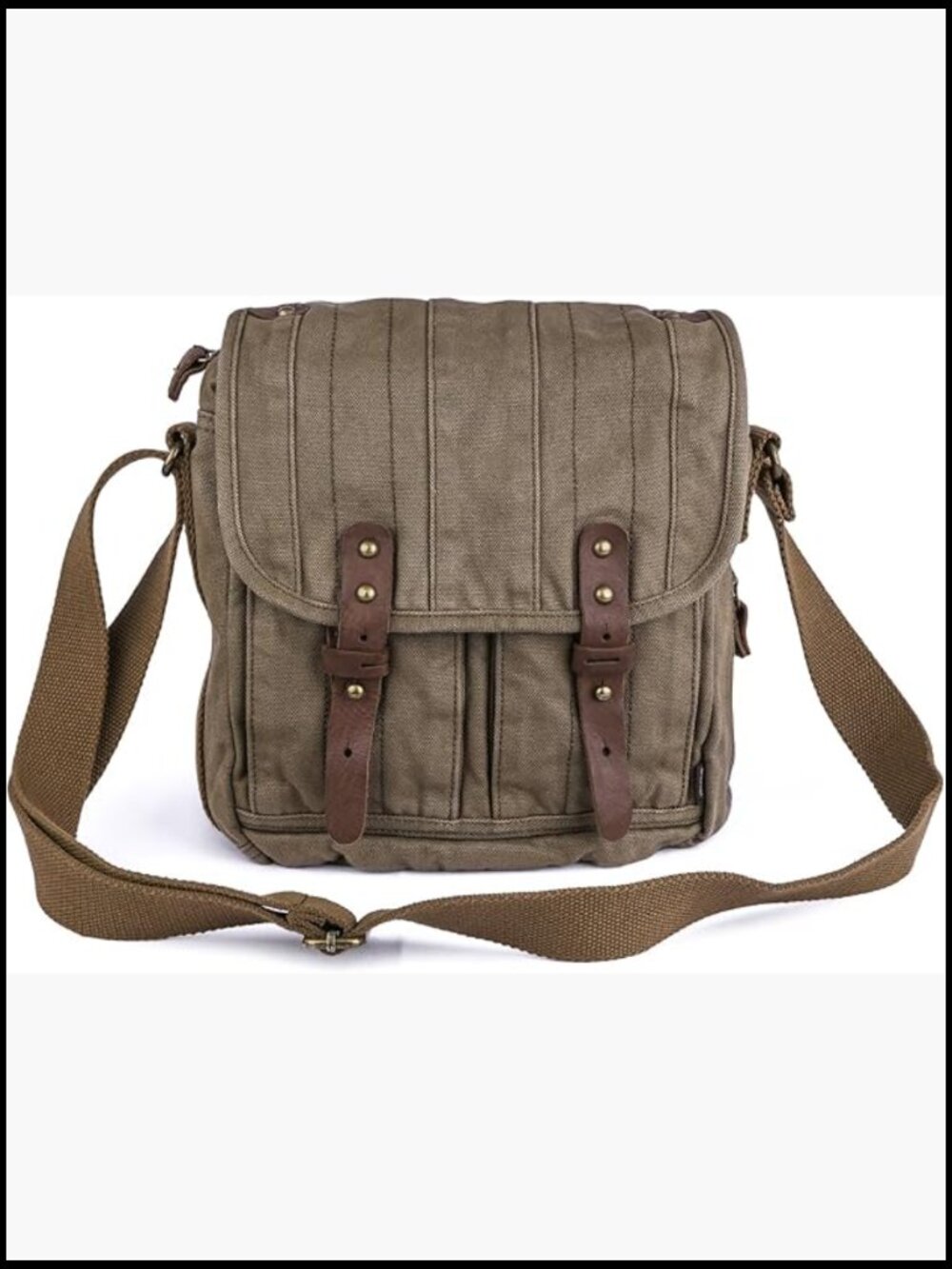 Canvas Crossbody Bag Vintage Messenger Shoulder Purse Adjustable Strap